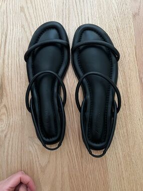 J. Crew leather Black Strappy Women's Sandals